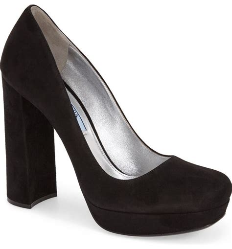 prada chunky heel pumps.